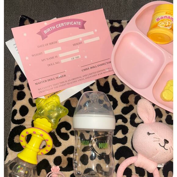 Reborn Baby Girl Doll Silicone Limbs, Cloth Body & Accessories - Picture 11 of 13